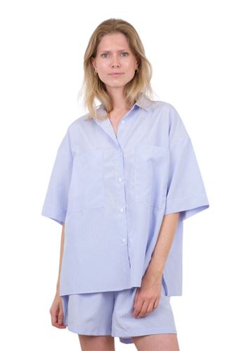 Blusar/Skjortor - Mellow mini stripe shirt – light blue
